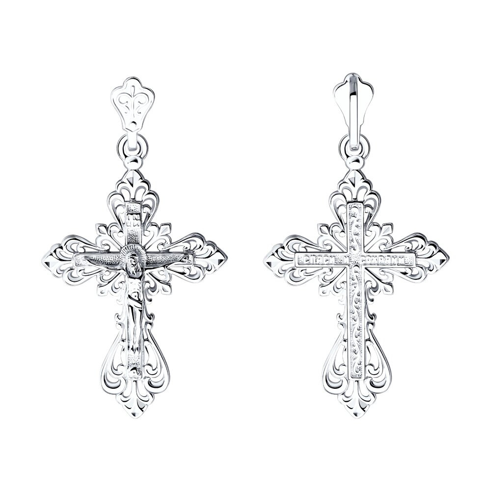 Подвеска крест золотая пробы 585 без вставок