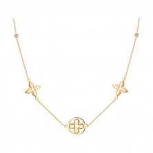 Колье золотое пробы 585 с фианитом