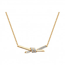 Колье золотое пробы 585 с фианитом