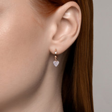 Серьги золотые пробы 585 с фианитом