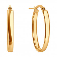 Серьги конго золотые пробы 585 без вставок