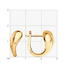 Серьги золотые пробы 585 без вставок