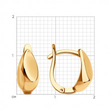 Серьги золотые пробы 585 без вставок