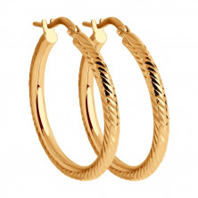 Серьги конго золотые пробы 585 без вставок