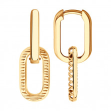 Серьги золотые пробы 585 без вставок