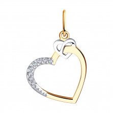 Подвеска золотая пробы 585 с фианитом