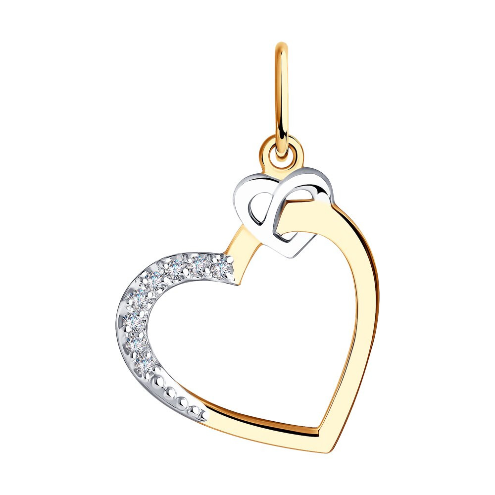 Подвеска золотая пробы 585 с фианитом