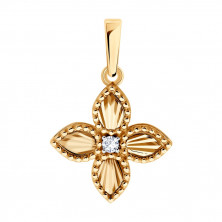 Подвеска золотая пробы 585 с фианитом