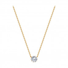 Колье золотое пробы 585 с фианитом